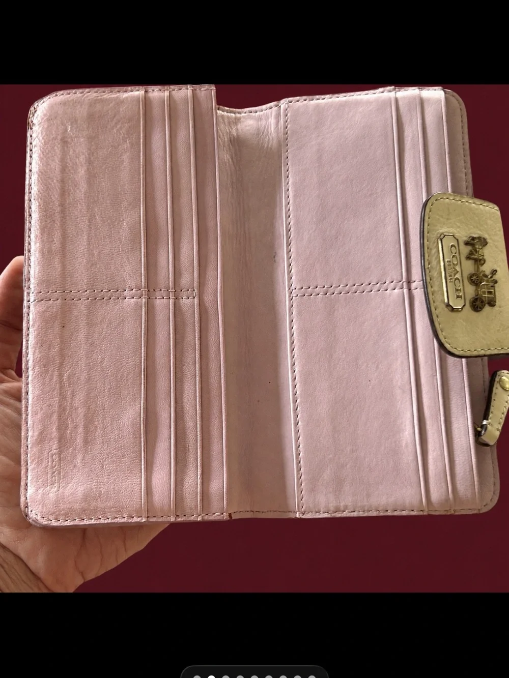 Coach Horse & Carriage Wallet (with minor stains)